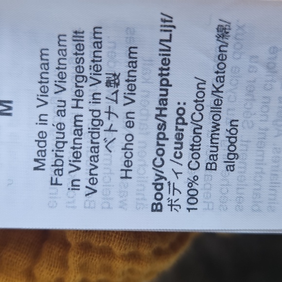 Madewell Mustard 3/4 Sleeve Gauze Raglan Blouse - Picture 4 of 4